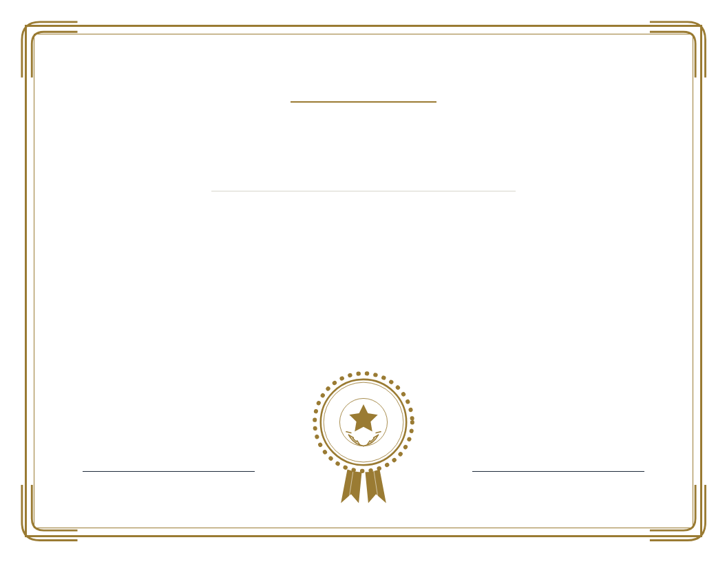Blank classic certificate frame